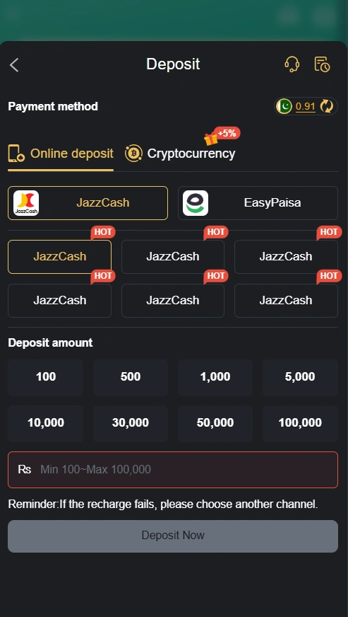 M999 Game deposit
