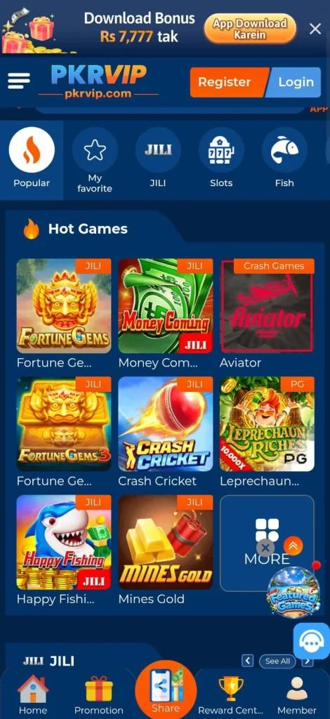 PKRVIP interface